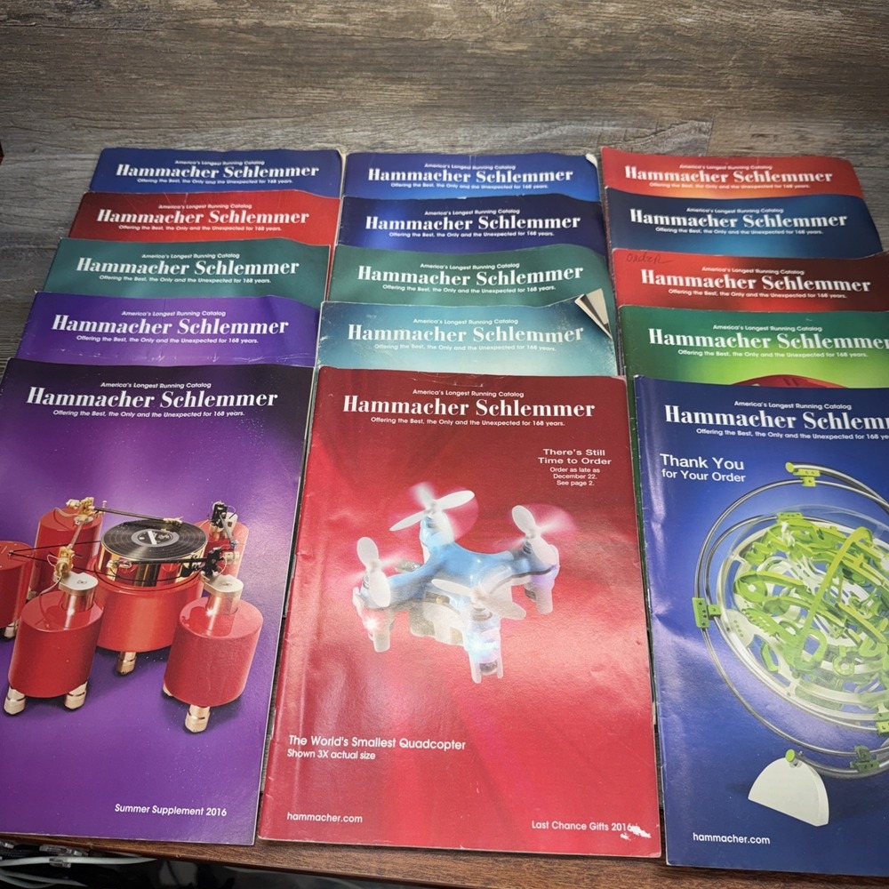 Hammacher Schlemmer Catalogs Lot Of 15 2016 Toys Gifts Mail Order